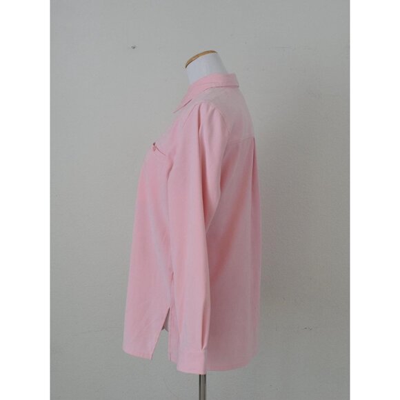 Vintage 90s Pink Polyester/Spandex Shirt size 12‎ - Picture 2 of 10
